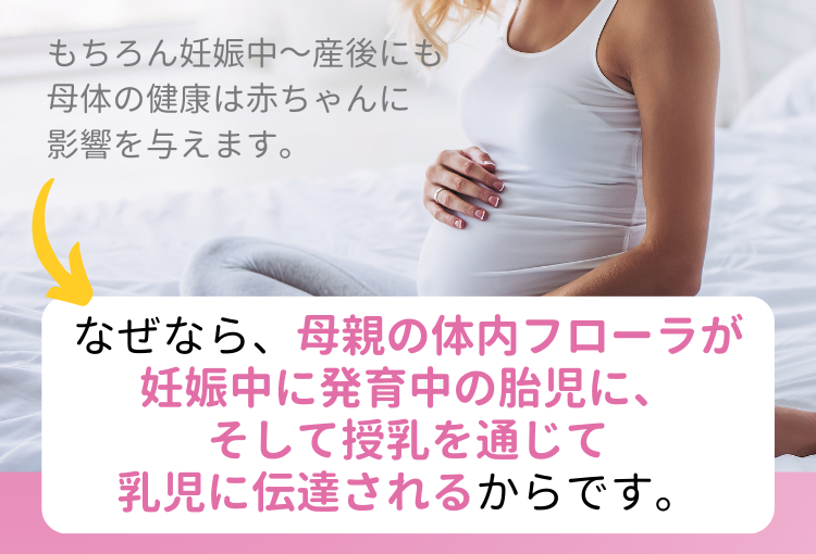 インナヘルス l もちろん妊娠中～産後にも 母体の健康は赤ちゃんに影響を与えます。